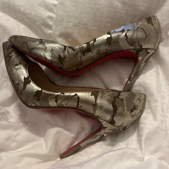 37.5 camouflage Christian Louboutin heels!